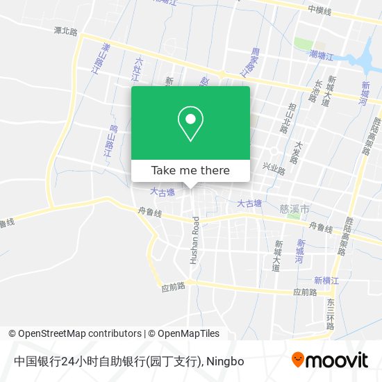 中国银行24小时自助银行(园丁支行) map