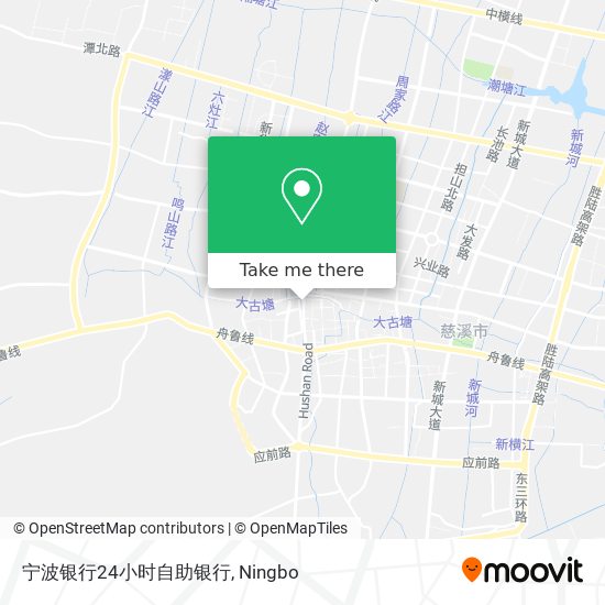 宁波银行24小时自助银行 map