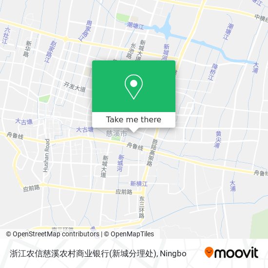 浙江农信慈溪农村商业银行(新城分理处) map