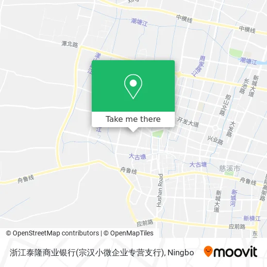 浙江泰隆商业银行(宗汉小微企业专营支行) map