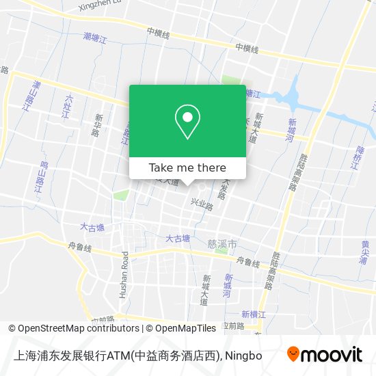 上海浦东发展银行ATM(中益商务酒店西) map