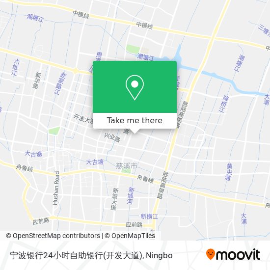 宁波银行24小时自助银行(开发大道) map
