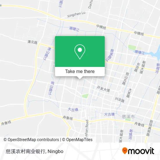 慈溪农村南业银行 map