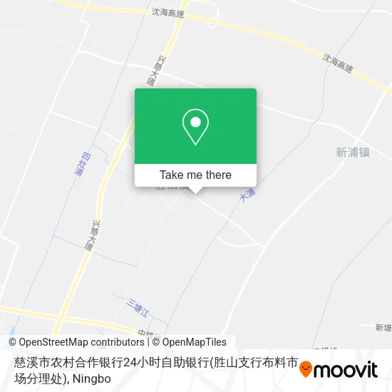 慈溪市农村合作银行24小时自助银行(胜山支行布料市场分理处) map