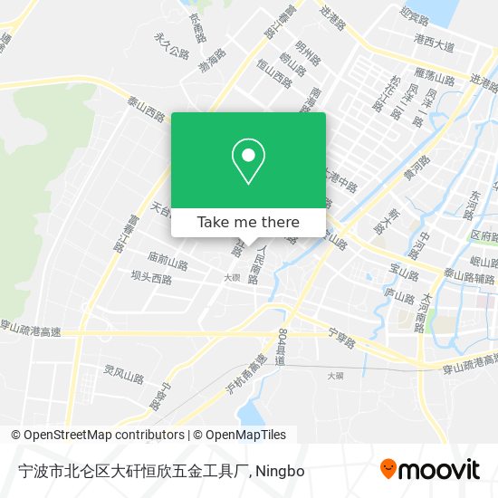 宁波市北仑区大矸恒欣五金工具厂 map