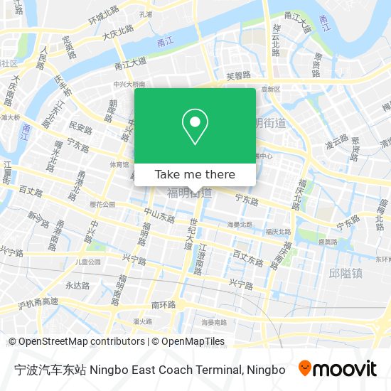 宁波汽车东站 Ningbo East Coach Terminal map