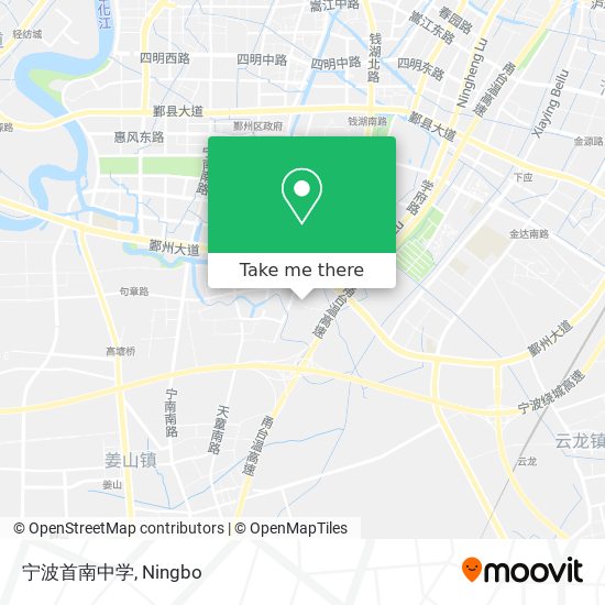 宁波首南中学 map