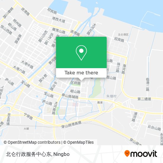 北仑行政服务中心东 map