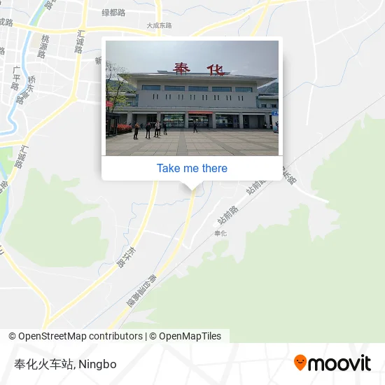 奉化火车站 map