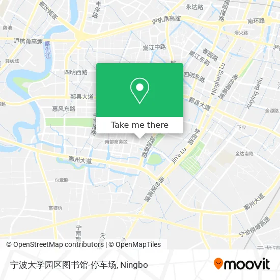 宁波大学园区图书馆-停车场 map