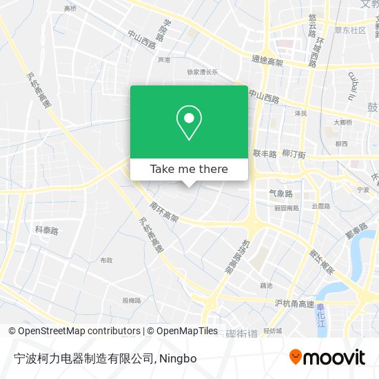 宁波柯力电器制造有限公司 map