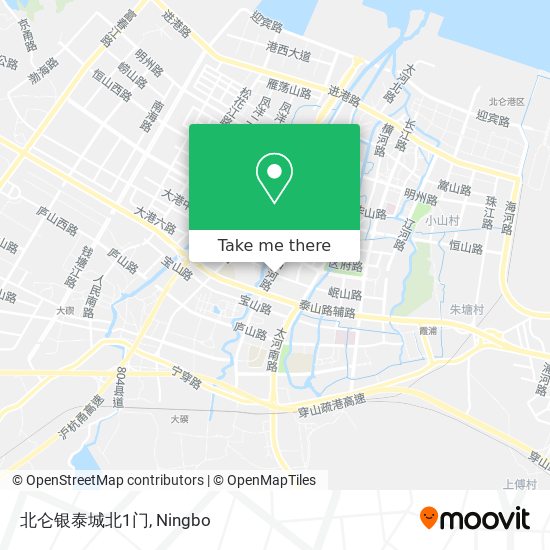 北仑银泰城北1门 map