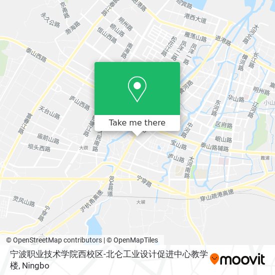 宁波职业技术学院西校区-北仑工业设计促进中心教学楼 map