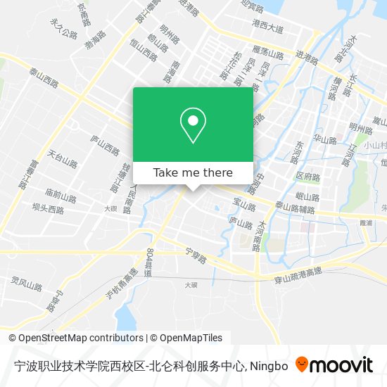 宁波职业技术学院西校区-北仑科创服务中心 map