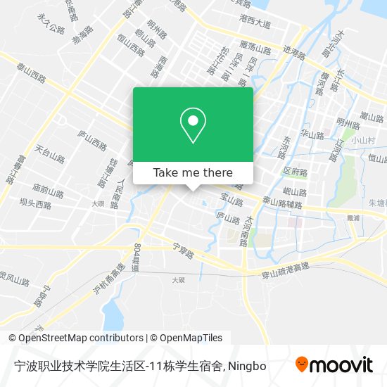 宁波职业技术学院生活区-11栋学生宿舍 map