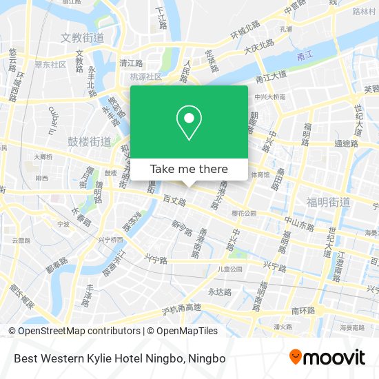 Best Western Kylie Hotel Ningbo map