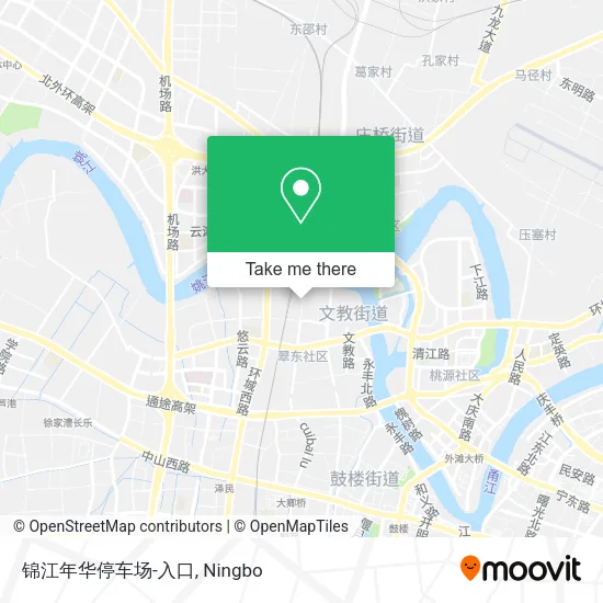 锦江年华停车场-入口 map