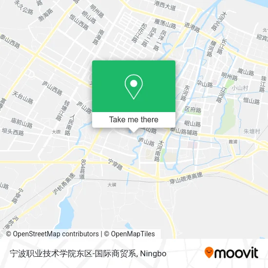 宁波职业技术学院东区-国际商贸系 map