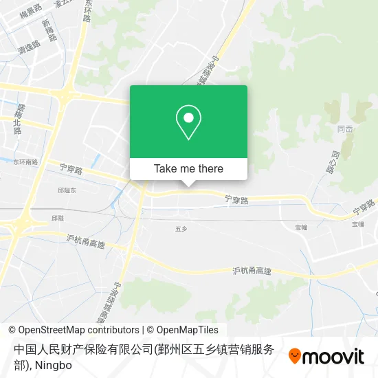 中国人民财产保险有限公司(鄞州区五乡镇营销服务部) map