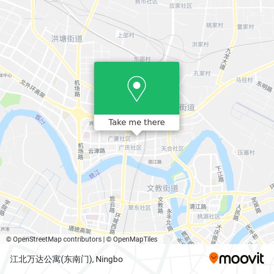江北万达公寓(东南门) map