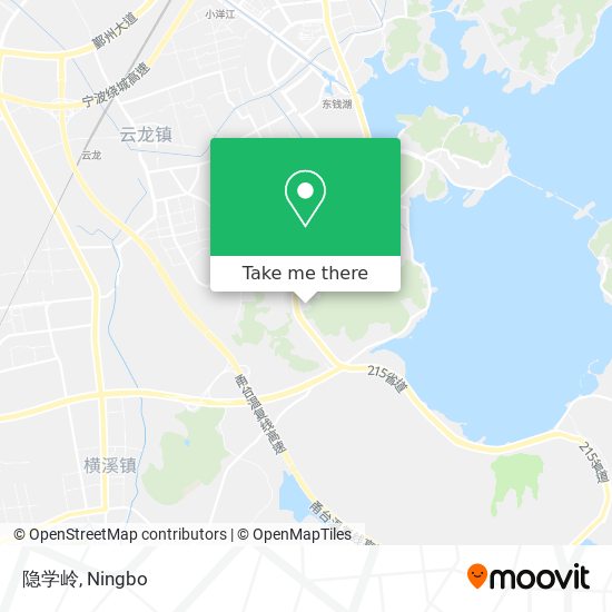 隐学岭 map