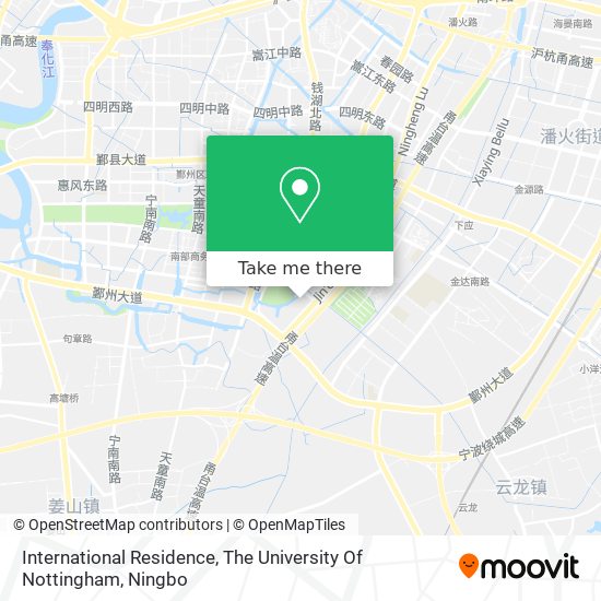 International Residence, The University Of Nottingham map