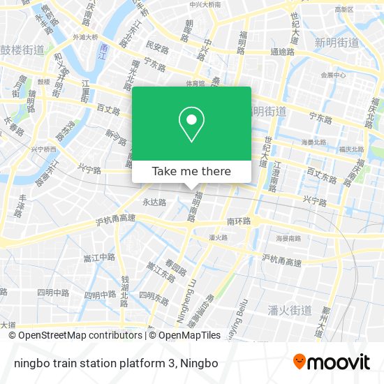 ningbo train station platform 3 map