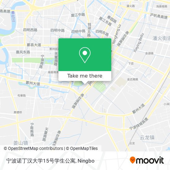 宁波诺丁汉大学15号学生公寓 map
