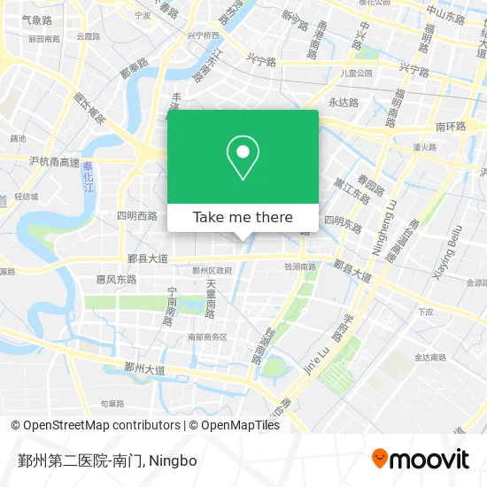 鄞州第二医院-南门 map