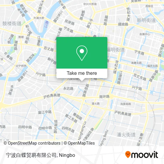 宁波白蝶贸易有限公司 map