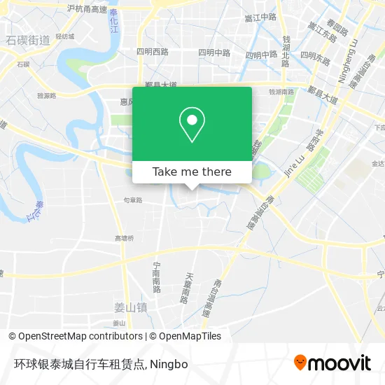 环球银泰城自行车租赁点 map