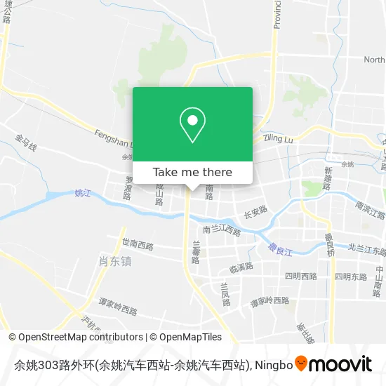 余姚303路外环(余姚汽车西站-余姚汽车西站) map