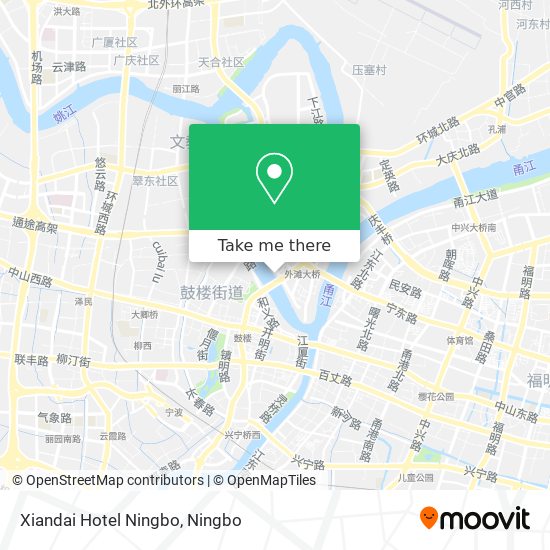 Xiandai Hotel Ningbo map