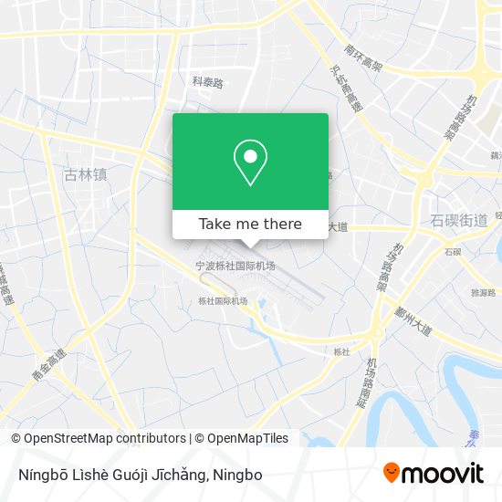 Níngbō Lìshè Guójì Jīchǎng map