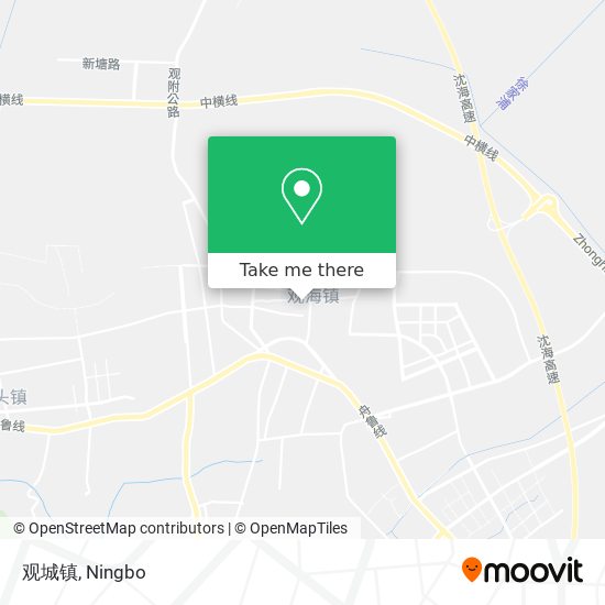 观城镇 map
