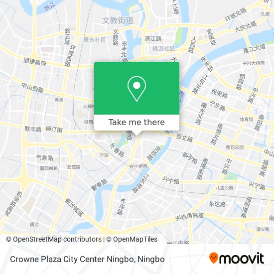 Crowne Plaza City Center Ningbo map