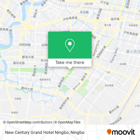 New Century Grand Hotel Ningbo map