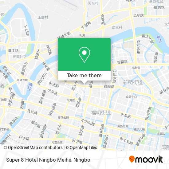 Super 8 Hotel Ningbo Meihe map