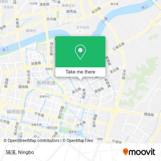 隔溪 map