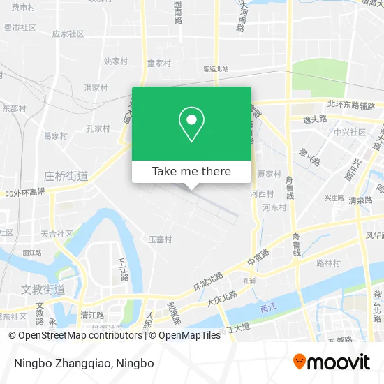 Ningbo Zhangqiao map