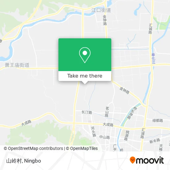 山岭村 map