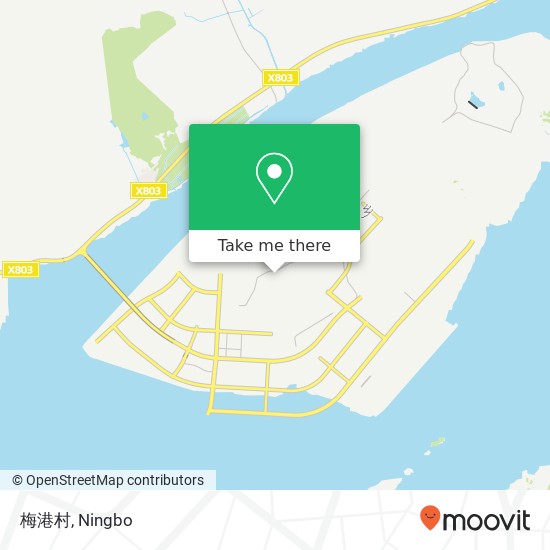 梅港村 map