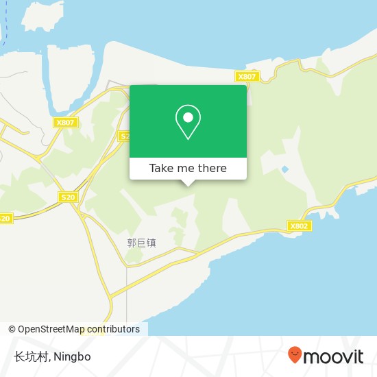 长坑村 map