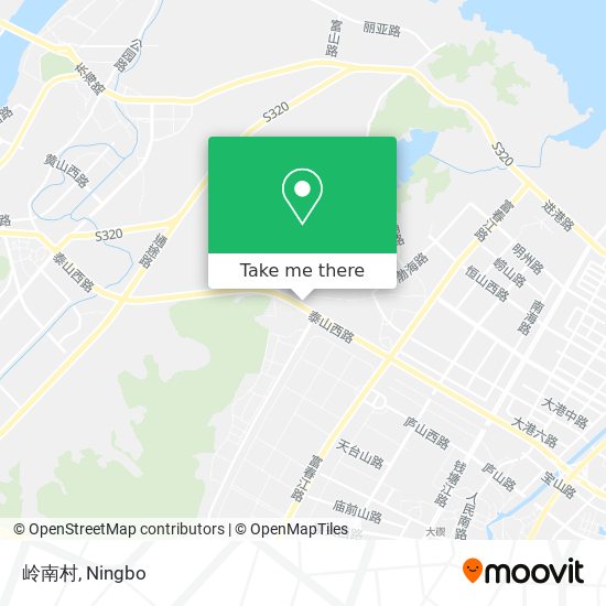 岭南村 map