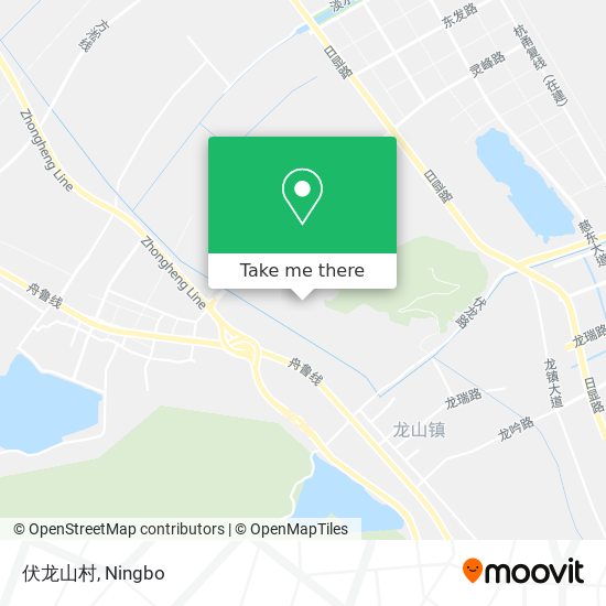 伏龙山村 map