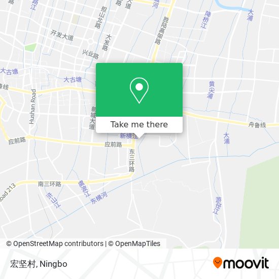 宏坚村 map