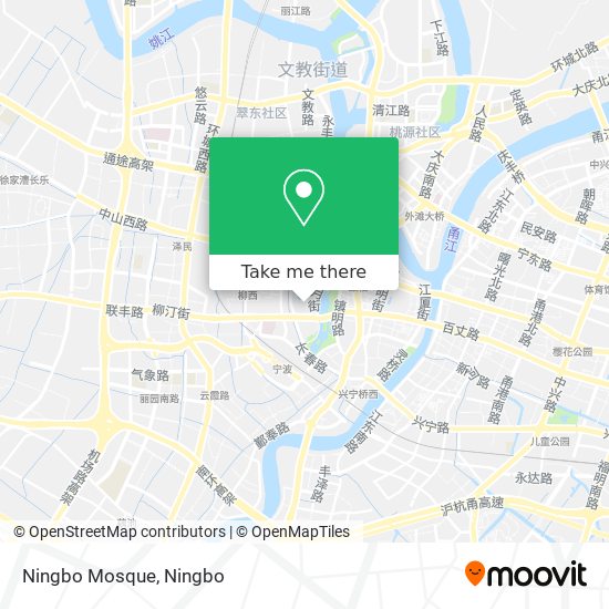 Ningbo Mosque map