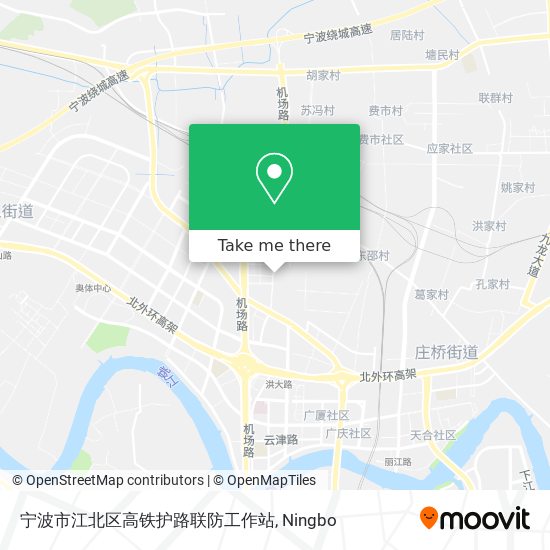 宁波市江北区高铁护路联防工作站 map