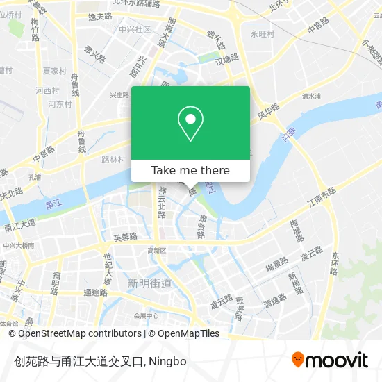 创苑路与甬江大道交叉口 map