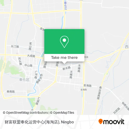 财富联盟奉化运营中心(海淘店) map